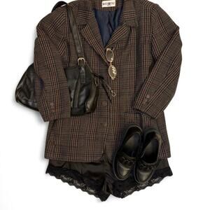 insane vintage vtg 70s 80s 90s preppy dark academia blazer